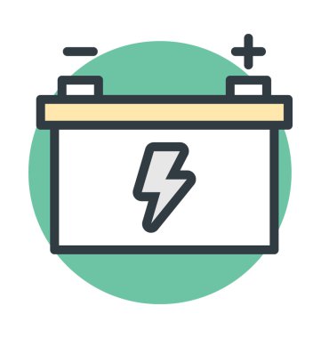 Pil renkli vektör simgesi