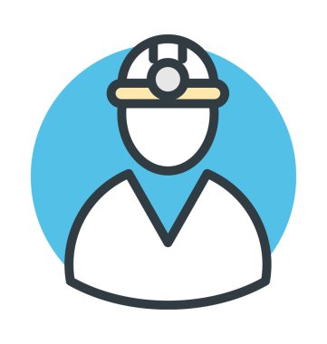 Mühendis renkli vektör simgesi