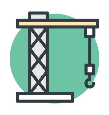 Kule Vinç vektör çizim renkli