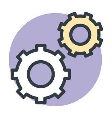 Gears'ı renkli vektör simgesi