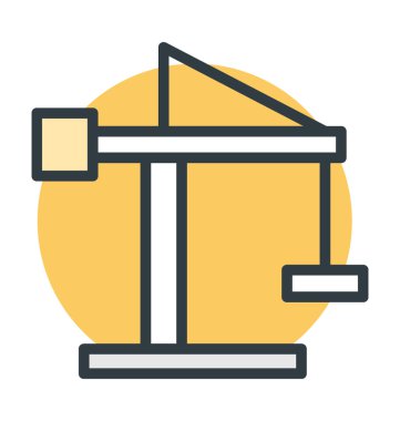 Kule Vinç vektör çizim renkli