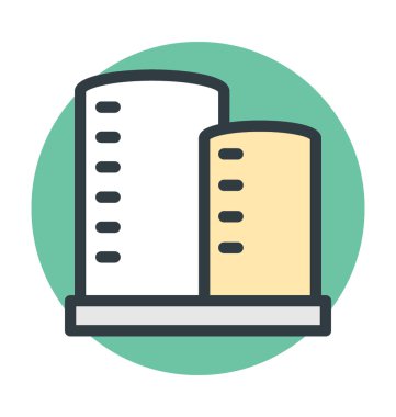 Fabrika renkli vektör simgesi