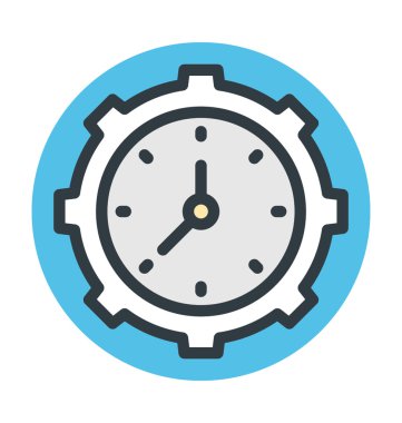 Saat renkli vektör simgesi