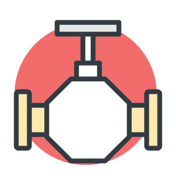 Boru Vana renkli vektör simgesi