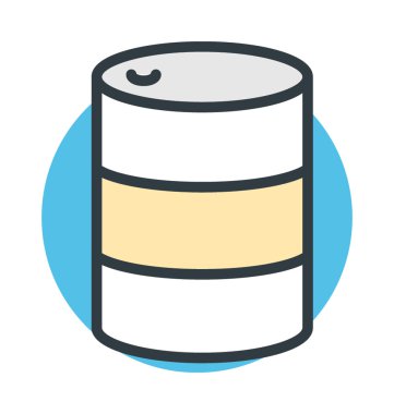 Yağ Tenekesi renkli vektör simgesine