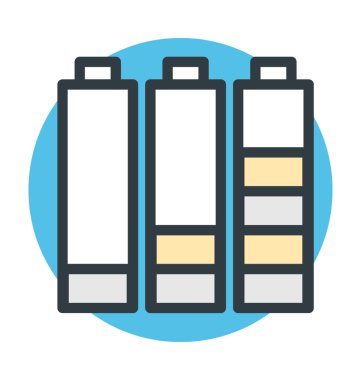 Pil seviyesi renkli vektör simgesi