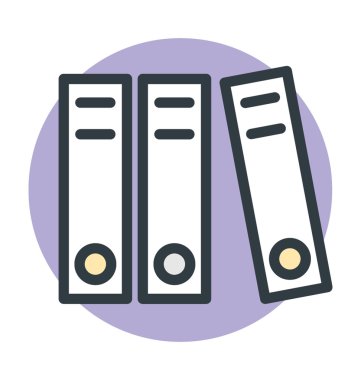 Dosya klasörleri renkli vektör simgesi