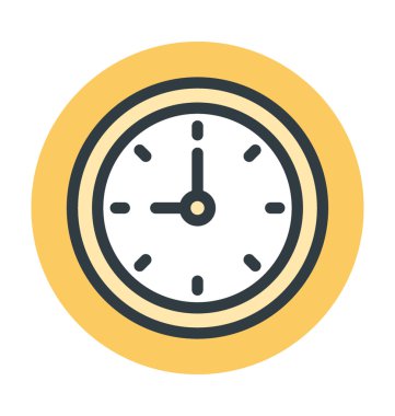 Saat renkli vektör simgesi