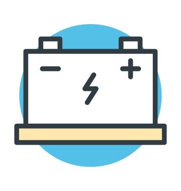 Pil renkli vektör simgesi