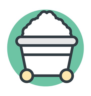 Minecart renkli vektör simgesi