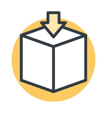 Ambalaj renkli vektör simgesi