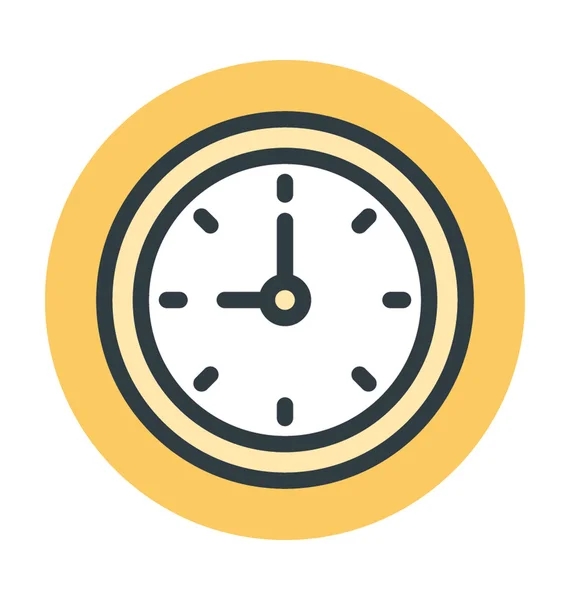 Relógio colorido vetor ícone — Vetor de Stock
