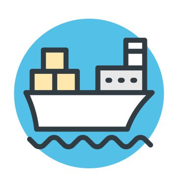 Nakliye ölçek renkli vektör simgesi