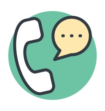 Çağrı işareti renkli vektör simgesi