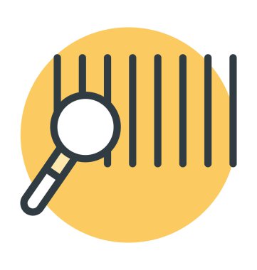 Arama barkod renkli vektör simgesi