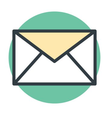 Posta renkli vektör simgesi