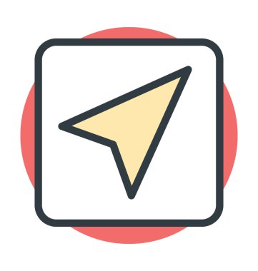 Navigasyon ok vektör simgesi