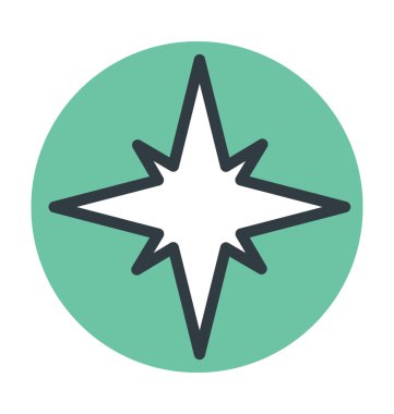 Pusula Rose vektör simgesi