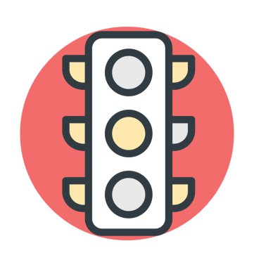 Trafik sinyalleri vektör simgesi