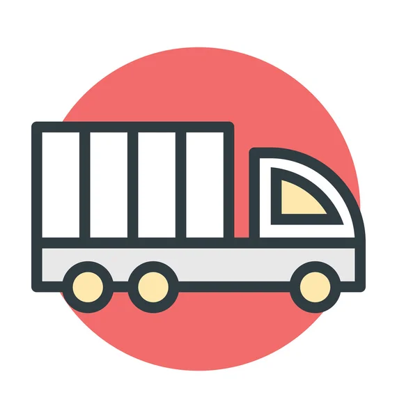 Caminhão de carga colorido vetor ícone — Vetor de Stock