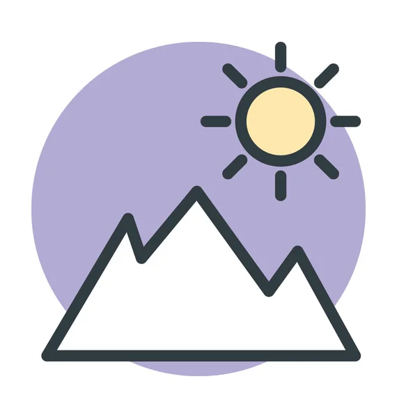 Landscape Vector Icon — Stock Vector