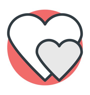 Sevgi kalpleri renkli vektör simgesi