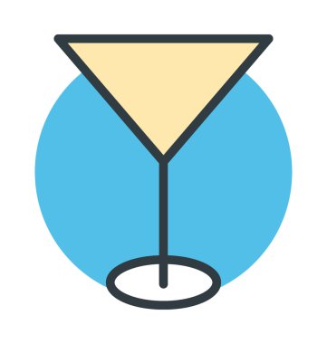 Kokteyl renkli vektör simgesi