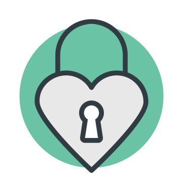 Aşk gizli renkli vektör simgesi