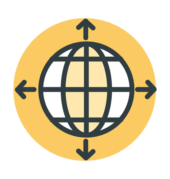 Globális hálózati vektor ikon — Stock Vector