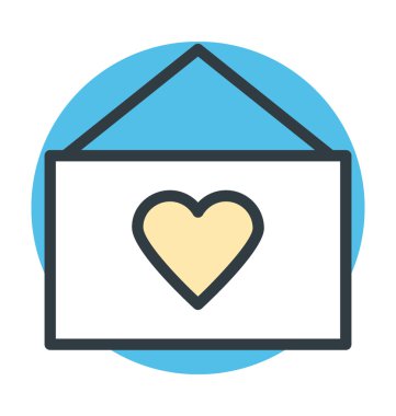 Sevgi selamlar renkli vektör simgesi