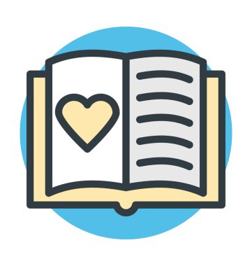 kitap renkli vektör simgesi