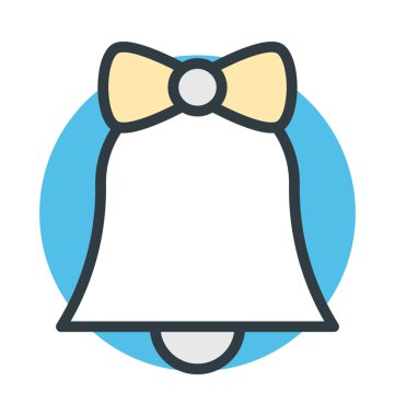 Kilise Bell renkli vektör simgesi