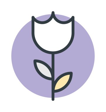 Lale renkli vektör simgesi