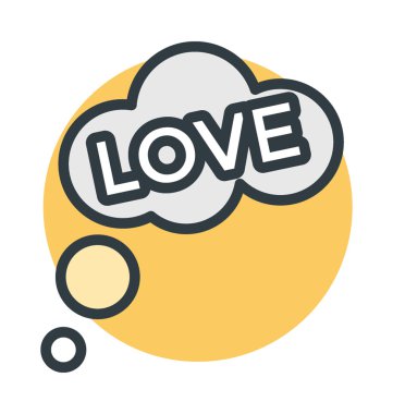 Aşk renkli vektör simgesi