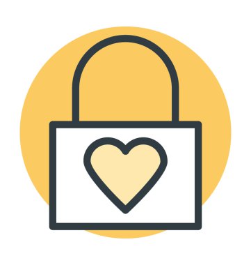 Aşk gizli renkli vektör simgesi