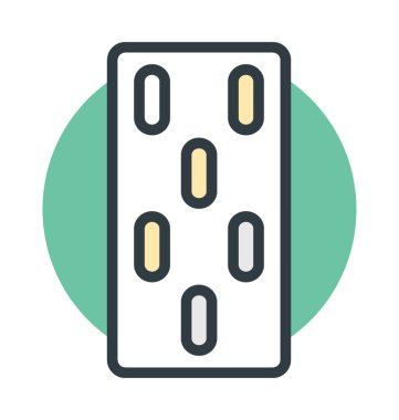 Hapları şerit vektör simgesi