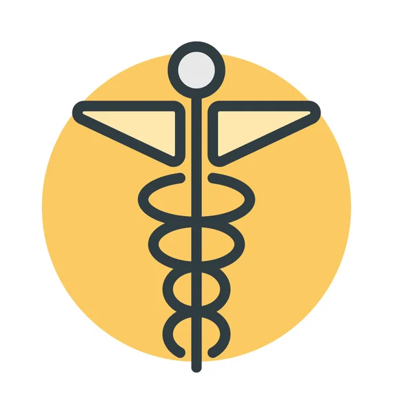 Caduceus Vector Icono — Archivo Imágenes Vectoriales