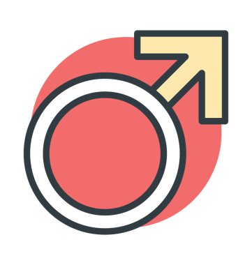 Erkek cinsiyet vektör simgesi