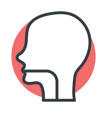 İnsan baş vektör simgesi