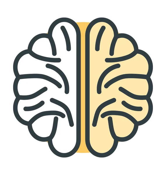 Icône vecteur cerveau humain — Image vectorielle