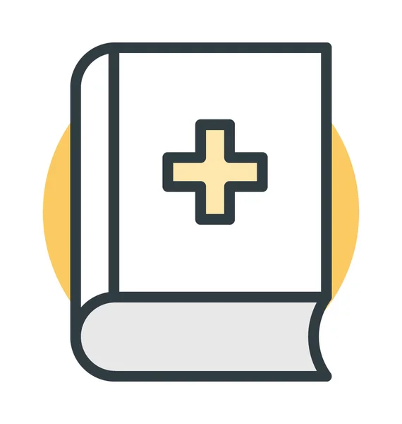 Libro médico Vector Icono — Vector de stock