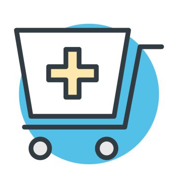 Eczane sepeti vektör simgesi