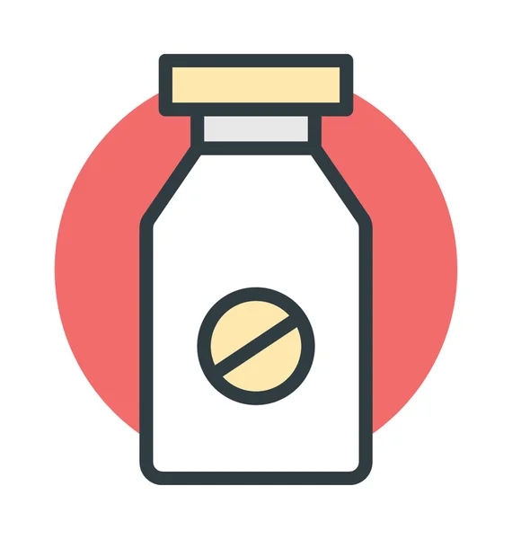 Gyógyszeres üveg vektor ikon — Stock Vector