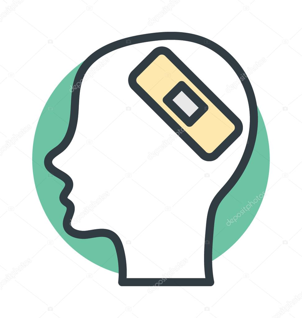 Head Injury Vector Icon — Stock Vector © vectorsmarket #101074352