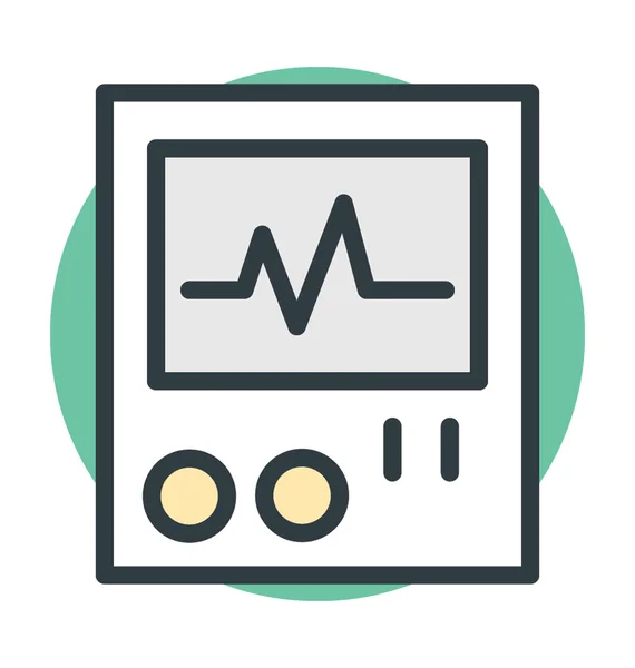 Ecg machine vecteur icône — Image vectorielle