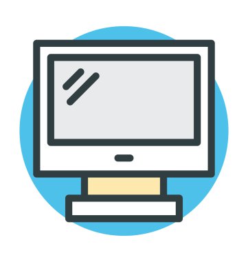 monitör vektör simgesi