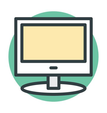 monitör vektör simgesi