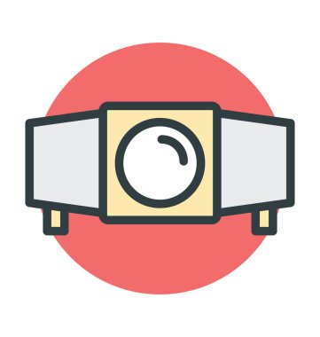 Projektör vektör simgesi