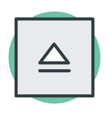 Dışarı atmak düğme vektör simgesi