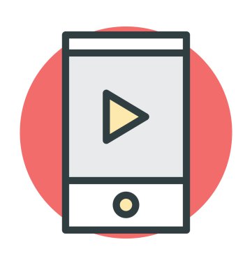 Mobil Multimedya vektör simgesi